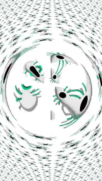 Animation Verticale Abstrait Minimaliste Fond Géométrique Sur Fond Blanc — Video