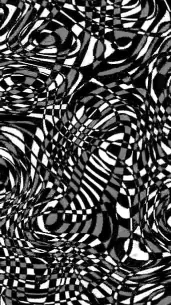Animación Vertical Composición Minimalista Abstracta Con Formas Blancas Negras — Vídeo de stock