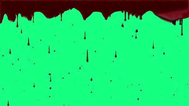 Хеллоуїн Кривавий Текст Анімація Зеленому Екрані — стокове відео
