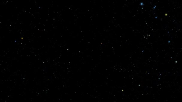 星座の動きと冬の夜空を回転する星 — ストック動画