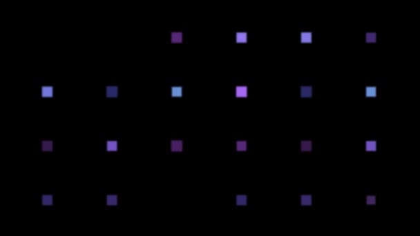 Анимация Цифровой Абстрактный Пиксельный Фон Случайным Рисунком Голубых Розовых Квадратов — стоковое видео