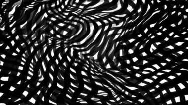 animasyon - Yaratıcı tasarımlar için dalgalı bozulma desenli dinamik tek renkli optik illüzyon.