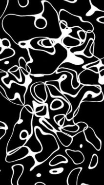 dikey animasyon - dönen siyah beyaz mürekkep desenlerinin dinamik soyut bileşimi, arka plan ve yaratıcı tasarımlar için ideal.