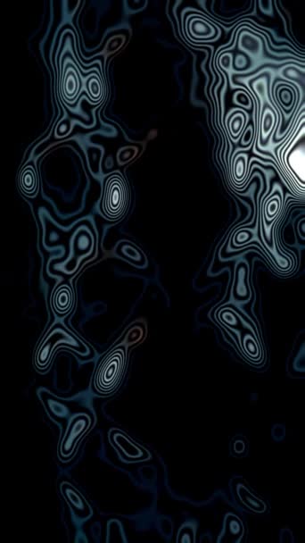 垂直动画 深暗背景下类似蓝色地形线的抽象数字艺术模式 — 图库视频影像