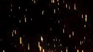 animasyon - Soyut Beyaz Parçacıklar Siyah Üzerinde Yüzüyor