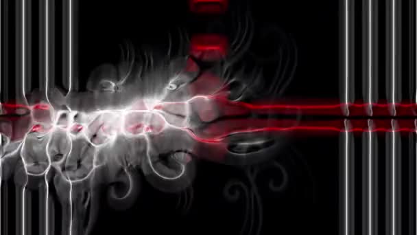 Animace Abstraktní Neonové Světelné Vzory Tekutou Zkreslenou Texturou — Stock video