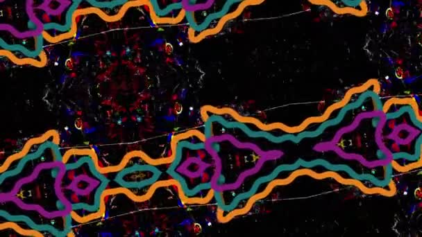 Animatie Dynamische Stedelijke Graffiti Kunst Met Neon Kleuren Getextureerde Lagen — Stockvideo
