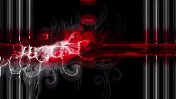 Animasyon Sıvı Metalik Şekilli Parlak Yansıtıcı Yüzeyli Yumuşak Parlayan Dijital — Stok video