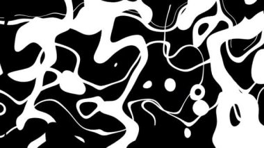 animasyon - Soyut Siyah ve Beyaz Mürekkep Girdap Dijital Sanatı Girdi