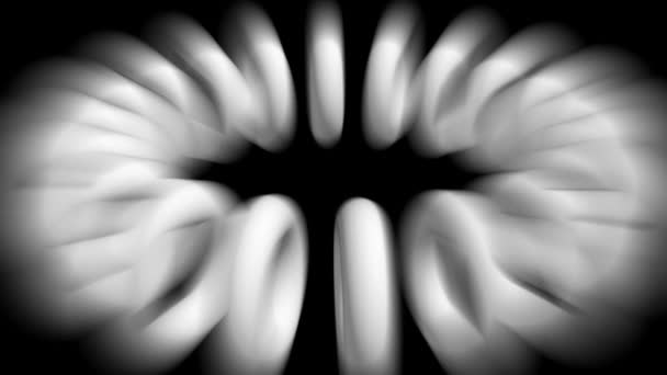 Animação Fundo Abstrato Dinâmico Com Borrão Radial Tons Preto Branco — Vídeo de Stock