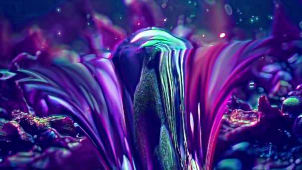 アニメーション 多色バックドロップでガラスに水滴を展示する鮮やかな抽象画像 — ストック動画