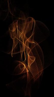 dikey animasyon - Mor ve turuncu renkli zarif soyut dijital dalgalar, hareket ve akıcılık hissi verir..