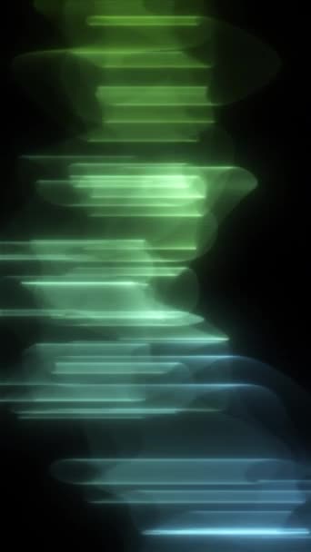 Vertikal Animation Digital Illustration Pulserande Ljudvågor Lutning Blå Till Gröna — Stockvideo