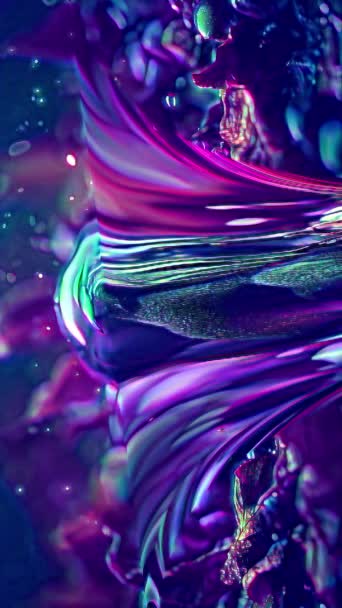애니메이션 다채로운 배경을 유리에 물방울을 보여주는 진동하는 추상적인 이미지 — 비디오