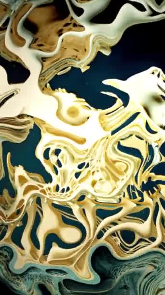 Вертикальная Анимация Красочное Абстрактное Цифровое Искусство Изображающее Формы Жидкости Психоделические — стоковое видео