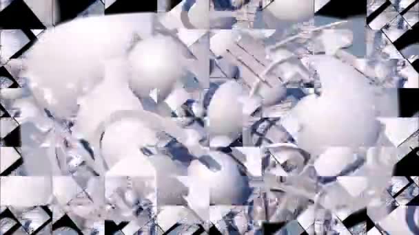 Animatie Moderne Abstracte Digitale Kunst Met Een Mix Van Geometrische — Stockvideo