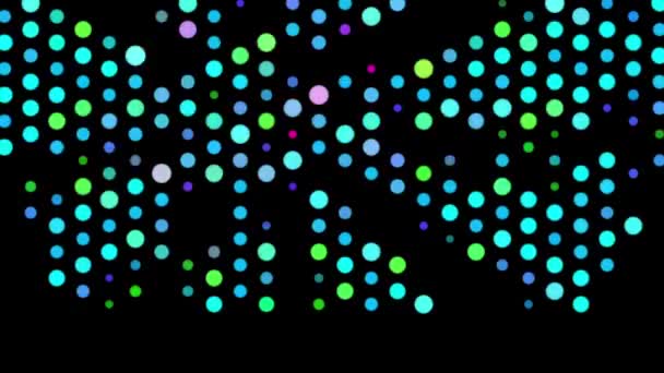 Animation Abstract Red Dots Scattered Diagonally Black Background — Stock Video