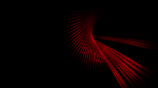 Animáció Vibráló Piros Vonalak Fekete Háttér Alkalmas Dinamikus Modern Design — Stock videók