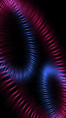 dikey animasyon - Karanlık bir alanda dönen parlak mavi ışık yolları gelişmiş dijital teknolojiyi ve geleceksel kavramları resmeder.