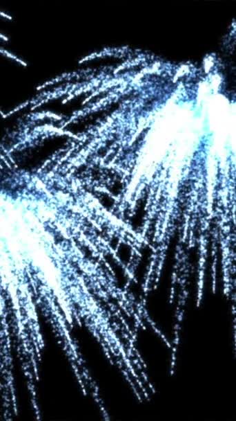 Μια Αφηρημένη Εικόνα Που Δείχνει Μια Μυριάδα Μπλε Σωματιδίων Μαζεύονται — Αρχείο Βίντεο