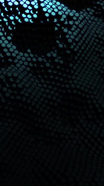 Close Abstract Blue Honeycomb Texture Showing Gradient Lighting Variation Ideal — Stock Video