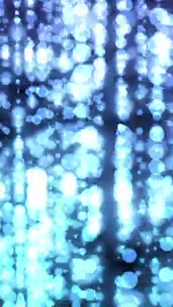 Ätherischer Hintergrund Aus Glitzernden Blauen Bokeh Lichtern Die Eine Magische — Stockvideo