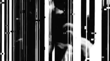 Soyut Siyah, Beyaz ve Mavi Bozulma Efekti