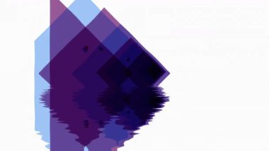 Su Yansıması ve Arıza Efektleri ile Soyut Geometrik Şekiller