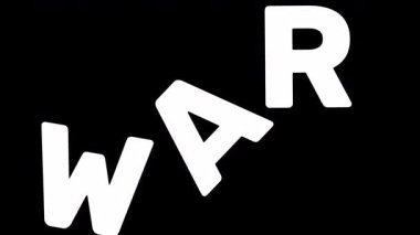 Siyah Arkaplan Üzerinde Bozukluk Efektleri Olan Animasyon Savaş Metni