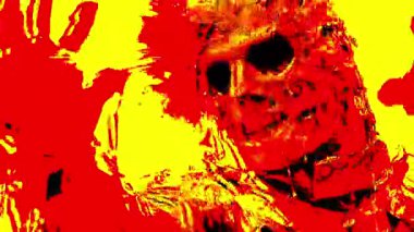 Canlı renkli soyut animasyon. Yoğun kırmızı ve sarı renkleri olan şeytani ya da kafatası benzeri bir yüz tasvir ediyor. Bu rahatsız edici görsel korku ve psikolojik gerilim yaratıyor. Sinirli ya da deneysel projeler için mükemmel..