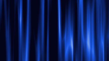 Soyut mavi arkaplan, lüks bir kumaş veya sahne perdesini andıran dikey ışık ışınlarına sahiptir. Bu büyüleyici ve kusursuz döngü hareketi çeşitli projeler için zarif bir görüntü sağlar.