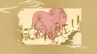 Büyüleyici bir animasyon, yumuşak bulutların üzerinde oturan sevimli bir fili, kabarcıklar içinde yüzen kalpler ve müzik notalarıyla çevrili, aşk, huzur ve tuhaf rüyaları çağrıştırıyor..