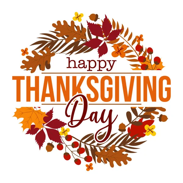 Happy Thanksgiving Inspirerende Gelukkige Herfst Herfst Mooie Handgeschreven Citaat Cadeau — Stockvector