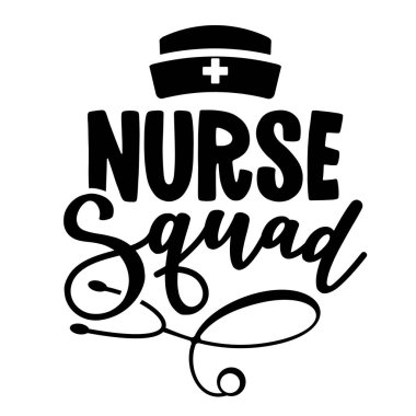 Hemşire Ekibi - Steteskop şeklinde metin - DUR koronavirüs, doktor tişörtü. Hemşire, doktor, pratisyen, hemşire gömlek tasarımı şablonu, konuşma balonu tasarımı..