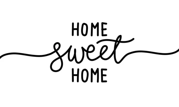 Home Sweet Home Cartaz Tipografia Impressão Letras Feita Mão Vector — Vetor de Stock