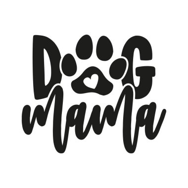 Köpek Anne - Anneler Günü 'nde komik bir alıntı tasarımı. Köpek pençesi, kalp ve kemikle ilgili komik bir hayvan vektörü. Anneler günü hediyesi için iyi, posterler, tekstil, hediyeler, tişörtler. Köpek, kedi aşkı