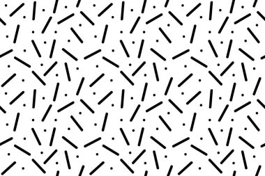 Konfeti arka planı soyut siyah beyaz desen. Vektör tatil illüstrasyonu. Şen ve şık bir konfeti geçmişi var. Doğum günü, parti ve tatil kavramı. 