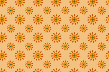 Afrika desenli sarı ve turuncu renk. Kusursuz güzel Kitenge, Chitenge tarzı. Renkli moda tasarımı. Moda modeli. Botanik motifi. Afrika baskıları, Afrika balmumu baskıları