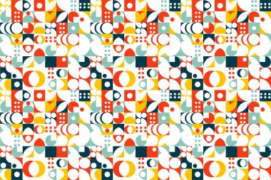 Soyut Renkli Kusursuz Geometrik Mozaik. Soyut Geçmişler, Kartlar, Pankartlar, Pankartlar ve Posterler için desen. Logotype Şirketi için Black Label. Vektör illüstrasyonu