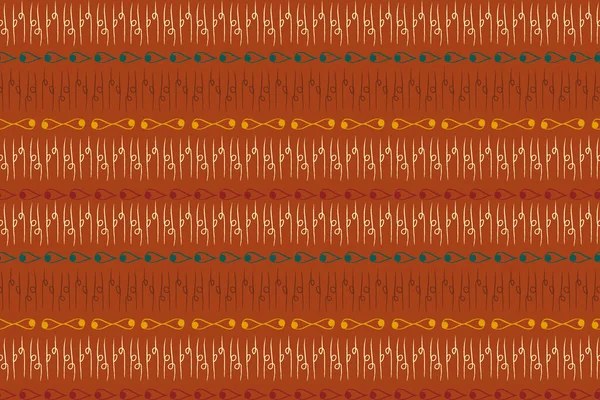 Afrikanische Ethnische Traditionelle Grüne Muster Nahtlos Schöne Kitenge Chitenge Stil — Stockvektor