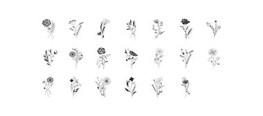 Happy Valentines Day big set cute elements. Holiday design, greeting cards, love creative concept, gift card, wedding invitation. Valentines Day background. Vector illustration. Vector illustration