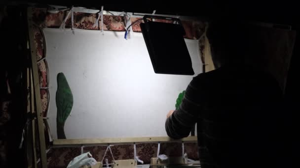 Belakang Panggung Teater Tradisional Area Kerja Seniman Turki Yang Melakukan — Stok Video