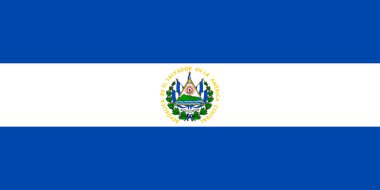 El Salvador 'un ulusal bayrağı ulusal günleri kutlamak için kullanılabilir. Vektör illüstrasyonu