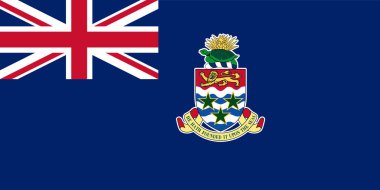 Cayman Adaları 'nın ulusal bayrağı ulusal günleri kutlamak için kullanılabilir. Vektör illüstrasyonu