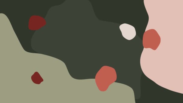 Абстрактный Оранжево Зеленый Одушевленный Фон Красочные Анимированные Формы Высокое Качество — стоковое видео