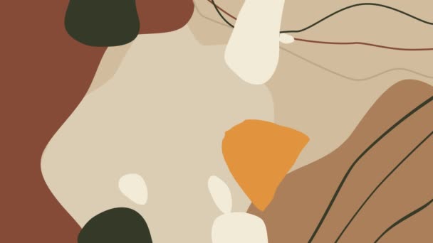 Pastel Çizilmiş Arka Planlar Pastel Kahverengi Renkli Animasyon Şekilleri Yüksek — Stok video