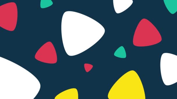 Seamless Multicolorido Mão Doodle Triângulo Textura Arte Tinta Escova Seca — Vídeo de Stock