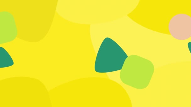 Абстрактний Зелений Фон Зеленими Рожевими Анімованими Фігурами Малюнок Рук Висока — стокове відео