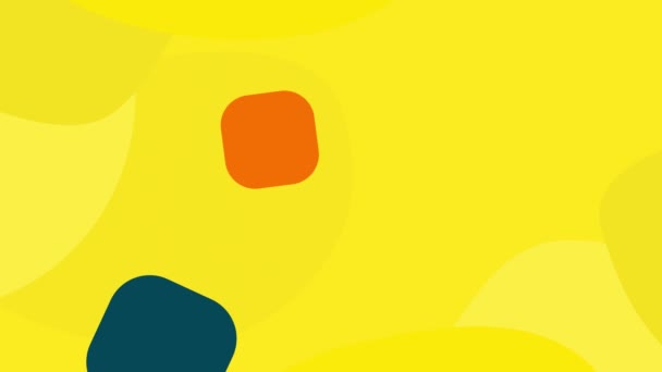 Absztrakt Zöld Háttér Tengerészkék Narancssárga Animációs Formák Kézrajz Kiváló Minőség — Stock videók
