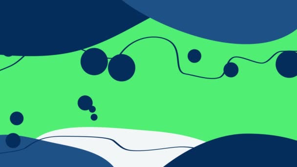 Abstrakter Grüner Hintergrund Mit Marineblauen Formen Mehrfarbig Animierter Hintergrund Hohe — Stockvideo